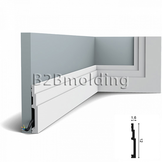 Плинтус SX180 белый под покраску ORAC