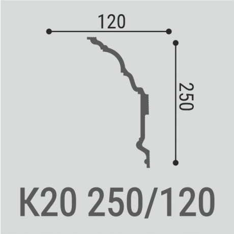 Плинтус потолочный К20 250-120