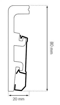 Плинтус INTEGRA 45 Венге Африка