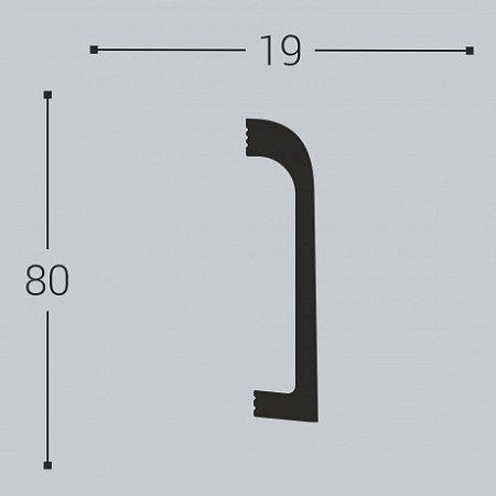Плинтус напольный П16 80-19
