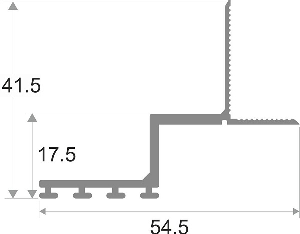 Теневой профиль из алюминия ПО-142