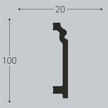 Плинтус напольный П4 100-20