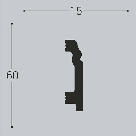 Плинтус Напольный П1 60-15