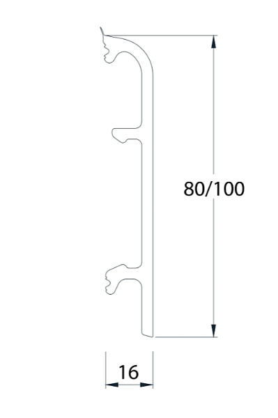 Плинтус Comfort Classic 80 Дуб верде 057