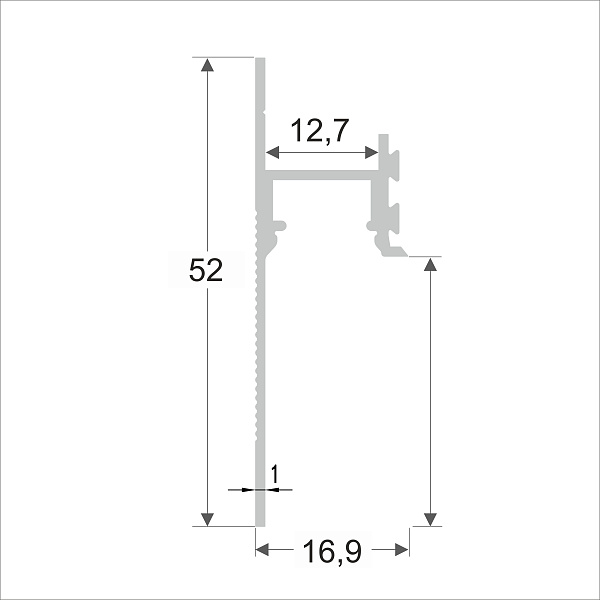 Теневой профиль с подсветкой ПО-195