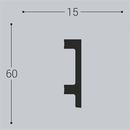 Плинтус напольный П15 60-15