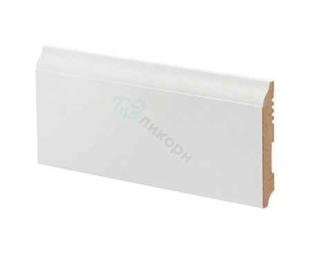 Плинтус МДФ белый К-18 Ликорн 82х12 мм