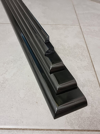 Бордюр R12-12мм Акриловый для Ванны Чёрный 750 мм