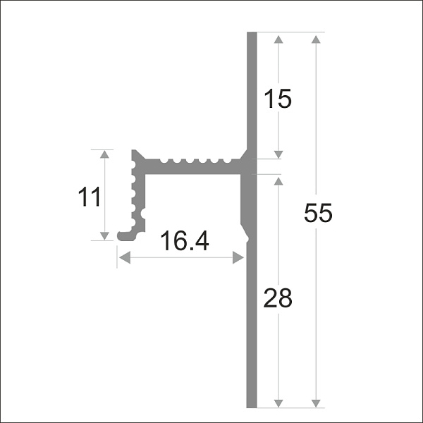 Профиль с подсветкой ПО-143