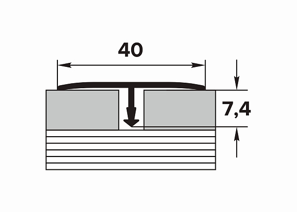 Т-порог 40мм