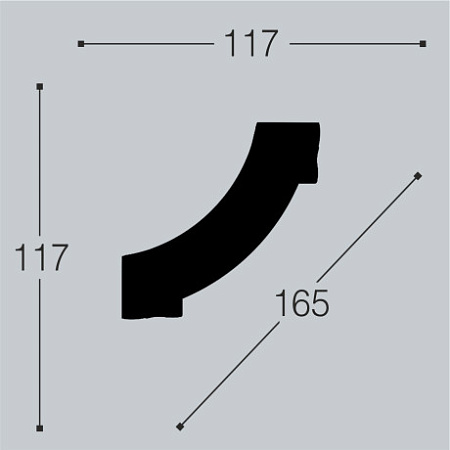 Угол декоративный М15У1