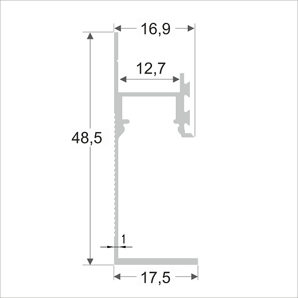 Теневой профиль с подсветкой ПО-196