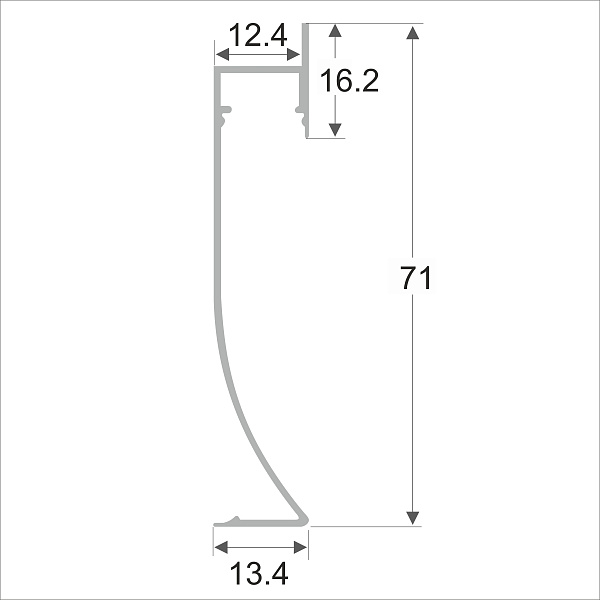 Теневой плинтус с подсветкой ПО-193