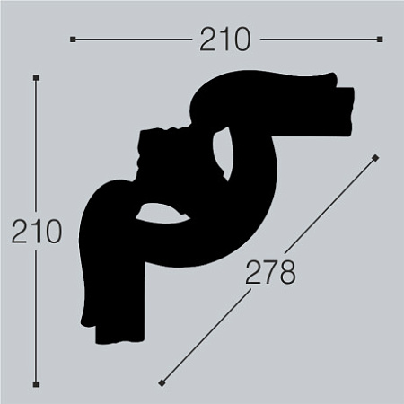 Угол декоративный М15У2